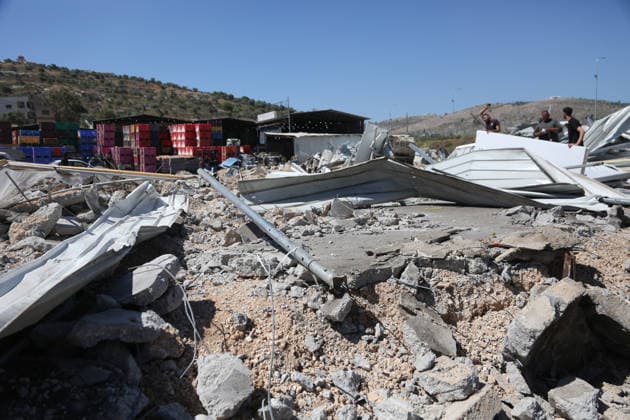 Palestinians inspect the rubble of their property after Israeli authorities demolished a large part of the main vegetable market in the West Bank village of Beita, southeast of Nablus Palestinians inspect the rubble of their property after Israeli authorities demolished a large part of the main vegetable market in the West Bank village of Beita, southeast of Nablus.June 1, 2026. Photo by Mohammed Nasser apaimages Nablus West Bank Palestinian Territory 010626_Nablus_MN_00(9) Copyright: xapaimagesxMohammedxNasserx xapaimagesx