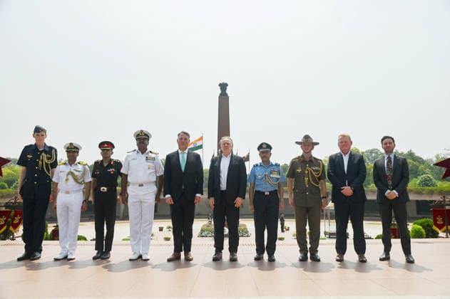 Australia™s Deputy PM and Defence Minister Richard Marles in a group photograph after paying tribute at National War Memorial New Delhi, Jun 01 (ANI): Australia™s Deputy Prime Minister and Defence Minister Richard Marles in a group photograph after paying tribute at National War Memorial, in New Delhi on Monday. New Delhi Delhi India Copyright: xANIx ANI_20260601068