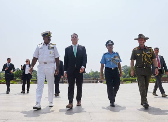 Australia™s Deputy PM and Defence Minister Richard Marles after paying tribute at National War Memorial New Delhi, Jun 01 (ANI): Australia™s Deputy Prime Minister and Defence Minister Richard Marles after paying tribute at National War Memorial, in New Delhi on Monday. New Delhi Delhi India Copyright: xANIx ANI_20260601069