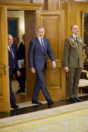 June 1, 2026, Madrid, Madrid, Spain: KING FELIPE VI of Spain receives PRINCE ALBERT II of Monaco Madrid Spain  - ZUMAc260 20260601_zep_c260_003 Copyright: xMikexChicorrox