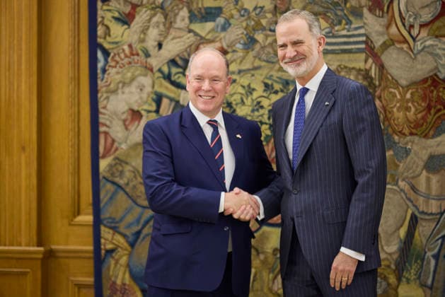 June 1, 2026, Madrid, Madrid, Spain: KING FELIPE VI of Spain receives PRINCE ALBERT II of Monaco Madrid Spain  - ZUMAc260 20260601_zep_c260_004 Copyright: xMikexChicorrox