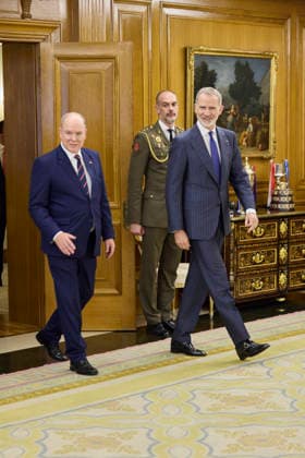 June 1, 2026, Madrid, Madrid, Spain: KING FELIPE VI of Spain receives PRINCE ALBERT II of Monaco Madrid Spain  - ZUMAc260 20260601_zep_c260_008 Copyright: xMikexChicorrox