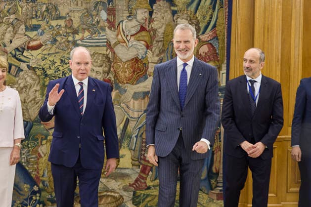 June 1, 2026, Madrid, Madrid, Spain: KING FELIPE VI of Spain receives PRINCE ALBERT II of Monaco Madrid Spain  - ZUMAc260 20260601_zep_c260_006 Copyright: xMikexChicorrox