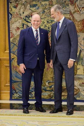 June 1, 2026, Madrid, Madrid, Spain: KING FELIPE VI of Spain receives PRINCE ALBERT II of Monaco Madrid Spain  - ZUMAc260 20260601_zep_c260_012 Copyright: xMikexChicorrox