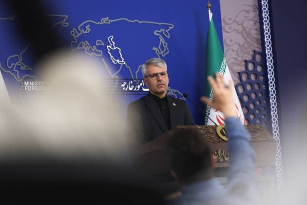 Weekly press conference by Foreign Ministry Spokesperson Esmaeil Baghaei in Tehran, Iran - 01 Jun 2026 Esmail Baghaei Hamaneh, spokesperson of Foreign Ministry seen during his weekly press conference. Tehran Iran Copyright: xFoadxAshtarix xSOPAxImagesx FAshtari-2801