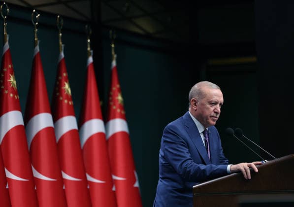 Turkish President Recep Tayyip Erdogan ANKARA, TURKIYE - JUNE 1: (----EDITORIAL USE ONLY MANDATORY CREDIT - TURKISH PRESIDENCY MURAT KULA HANDOUT - NO MARKETING NO ADVERTISING CAMPAIGNS - DISTRIBUTED AS A SERVICE TO CLIENTS----) Turkish President Recep Tayyip Erdogan makes statements following a Presidential Cabinet meeting at the Presidential Complex in Ankara, Turkiye, on June 1, 2026. TUR Presidency Murat Kula Anadolu Ankara Turkey. Editorial use only. Please get in touch for any other usage.  Copyright: x2026xAnadoluxTURxPresidencyx xMuratxKulax