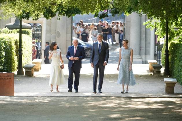 Spanish Queen Letizia, Monaco Prince Alberto II, Spanish King Felipe VI and Monaco Princess Charlene attending 150 anniversary of Primera misión diplomática entre Espana y Monaco in Madrid on Monday, 1 June 2026. Cordon Press 