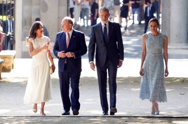 Spanish Queen Letizia, Monaco Prince Alberto II, Spanish King Felipe VI and Monaco Princess Charlene attending 150 anniversary of Primera misión diplomática entre Espana y Monaco in Madrid on Monday, 1 June 2026. Cordon Press 