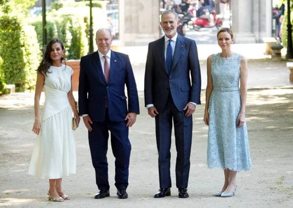 Spanish Queen Letizia, Monaco Prince Alberto II, Spanish King Felipe VI and Monaco Princess Charlene attending 150 anniversary of Primera misión diplomática entre Espana y Monaco in Madrid on Monday, 1 June 2026. Cordon Press 