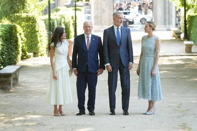 Spanish Queen Letizia, Monaco Prince Alberto II, Spanish King Felipe VI and Monaco Princess Charlene attending 150 anniversary of Primera misión diplomática entre Espana y Monaco in Madrid on Monday, 1 June 2026. Cordon Press 