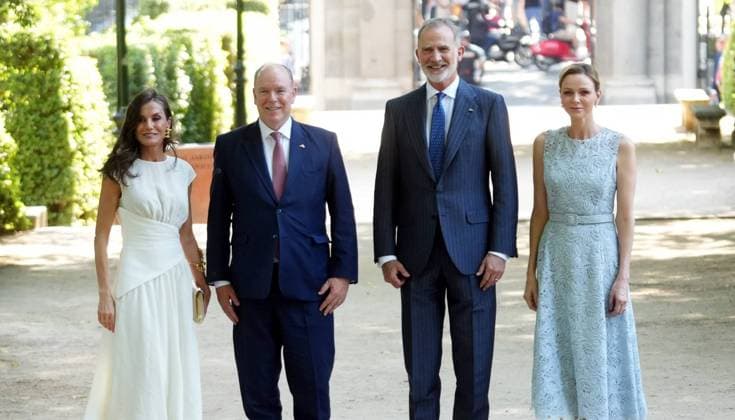 Spanish Queen Letizia, Monaco Prince Alberto II, Spanish King Felipe VI and Monaco Princess Charlene attending 150 anniversary of Primera misión diplomática entre Espana y Monaco in Madrid on Monday, 1 June 2026. Cordon Press 