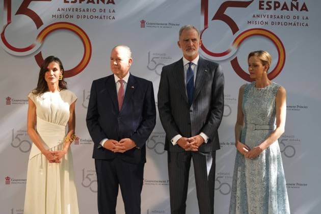 Spanish Queen Letizia, Monaco Prince Alberto II, Spanish King Felipe VI and Monaco Princess Charlene attending 150 anniversary of Primera misión diplomática entre Espana y Monaco in Madrid on Monday, 1 June 2026. Cordon Press 