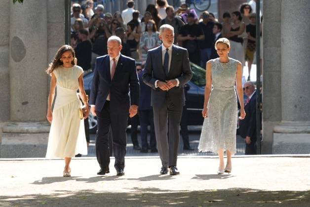 Spanish Queen Letizia, Monaco Prince Alberto II, Spanish King Felipe VI and Monaco Princess Charlene attending 150 anniversary of Primera misión diplomática entre Espana y Monaco in Madrid on Monday, 1 June 2026. Cordon Press 