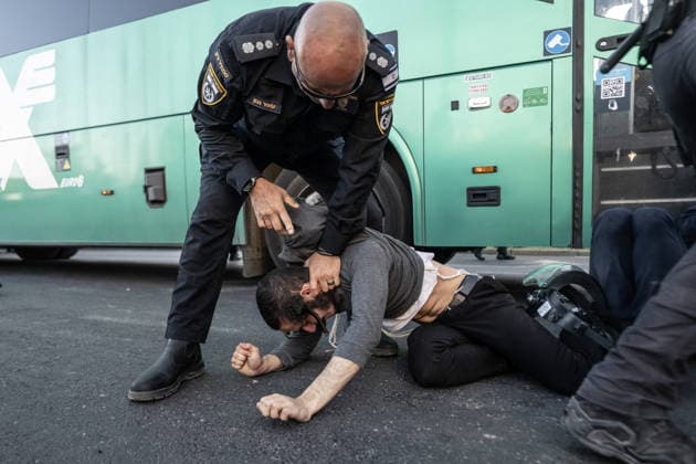 Ultra-Orthodox Jews protest mandatory military service in Jerusalem JERUSALEM - JUNE 1: Israeli police use stun grenades and mounted units to disperse ultra-Orthodox Jewish (Haredi) demonstrators protesting the detention of draft resisters and mandatory military service in West Jerusalem on June 1, 2026. Gathering at the Hamitarim Bridge, a major junction in the city, protesters condemned the arrest of nine Haredi men in Beit Shemesh a day earlier and blocked traffic, causing major disruptions before police moved to clear the roadway. Mostafa Alkharouf Anadolu Jerusalem Israel. Editorial use only. Please get in touch for any other usage.  Copyright: x2026xAnadoluxMostafaxAlkharoufx