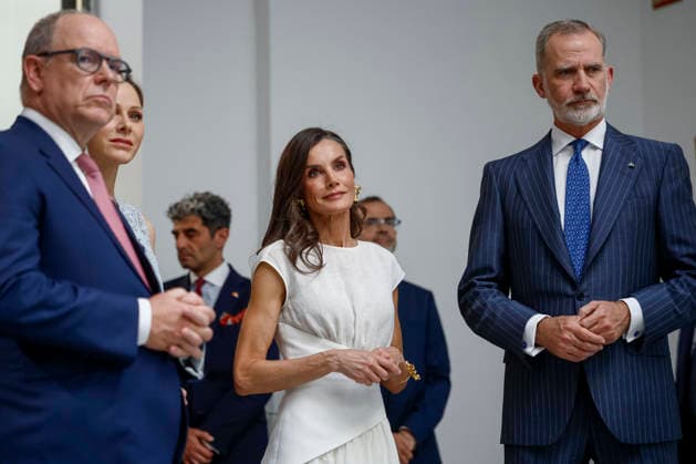 01-06-2026 Madrid Queen Letizia and King Felipe and Princess Charlene and Prince Albert of Monaco attend the opening of an exhibition marking the 150th anniversary of the establishment of the first diplomatic mission between Spain and Monaco, at the Botanical garden in Madrid. Â  Copyright: xPPEx