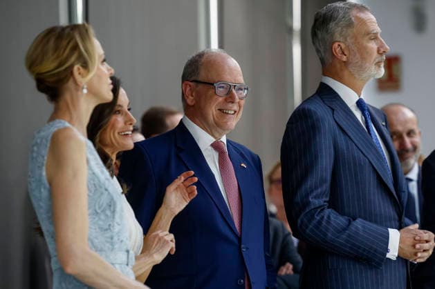 01-06-2026 Madrid Queen Letizia and King Felipe and Princess Charlene and Prince Albert of Monaco attend the opening of an exhibition marking the 150th anniversary of the establishment of the first diplomatic mission between Spain and Monaco, at the Botanical garden in Madrid. Â  Copyright: xPPEx