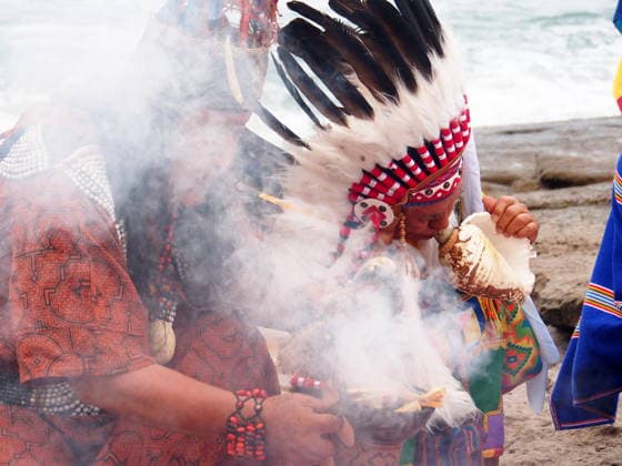 June 1, 2026, Lima, Lima, Peru: Ahead of the election runoff, shamans and healers in Peru performed an ancestral ceremony of spiritual integration at a rocky outcrop known as Salto del Fraile (Friar s Leap) on the beaches of Lima, with the purpose of invoking social peace during the democratic process. The runoff election will be held on June 7 between Keiko Fujimori of Fuerza Popular (Popular Force) and Roberto SoÂ¡nchez of Juntos por el Pero Lima Peru  - ZUMAg240 20260601_zip_g240_009 Copyright: xCarlosxGarciaxGranthonx