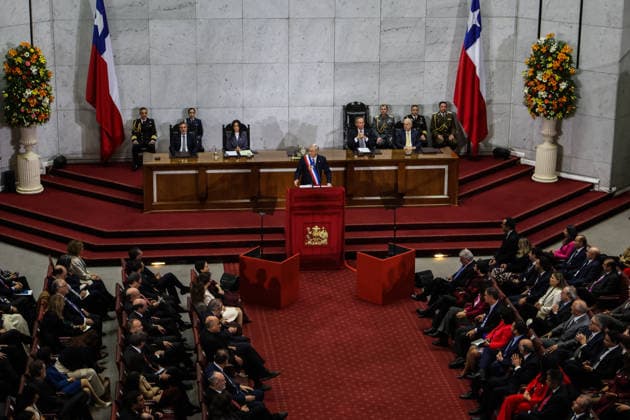 Chilean President Antonio Kast delivers his annual speech at the National Congress VALPARAISO, CHILE - JUNE 1: Chilean President Jose Antonio Kast delivers his annual address to the nation at the National Congress in Valparaiso, Chile on June 1, 2026. Cristobal Basaure Anadolu Valaparasio Chile. Editorial use only. Please get in touch for any other usage.  Copyright: x2026xAnadoluxCristobalxBasaurex