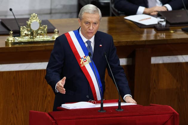 Chilean President Antonio Kast delivers his annual speech at the National Congress VALPARAISO, CHILE - JUNE 1: Chilean President Jose Antonio Kast delivers his annual address to the nation at the National Congress in Valparaiso, Chile on June 1, 2026. Cristobal Basaure Anadolu Valaparasio Chile. Editorial use only. Please get in touch for any other usage.  Copyright: x2026xAnadoluxCristobalxBasaurex