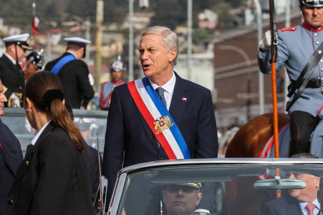 Chilean President Antonio Kast delivers his annual speech at the National Congress VALPARAISO, CHILE - JUNE 1: Chilean President Jose Antonio Kast leaves the Congress building after his annual address to the nation in Valparaiso, Chile on June 1, 2026. Cristobal Basaure Anadolu Valaparasio Chile. Editorial use only. Please get in touch for any other usage.  Copyright: x2026xAnadoluxCristobalxBasaurex