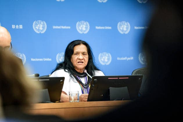 June 1, 2026, New York, New York, USA: Ambassador LEONOR ZALABATA, Permanent Representative of Colombia to the United Nations, holds a press conference at UNHQ in New York as Colombia takes up the Security Council presidency for the month of June. New York USA  - ZUMAo116 20260601_znp_o116_027 Copyright: xBiancaxOterox