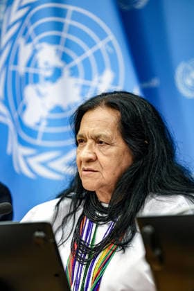 June 1, 2026, New York, New York, USA: Ambassador LEONOR ZALABATA, Permanent Representative of Colombia to the United Nations, holds a press conference at UNHQ in New York as Colombia takes up the Security Council presidency for the month of June. New York USA - ZUMAo116 20260601_znp_o116_019 Copyright: xBiancaxOterox