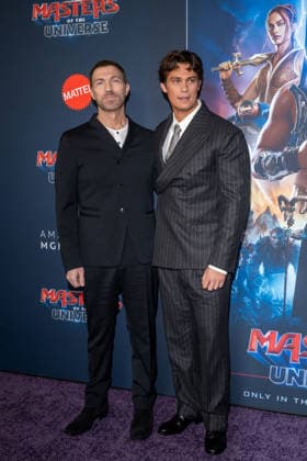 Masters of the Universe Fan Screening, New York, USA - 01 Jun 2026 (L-R) Travis Knight and Nicholas Galitzine attend Masters of the Universe Fan Screening at Regal Times Square on June 1, 2026 in New York City. New York United States Copyright: xRonxAdarx xSOPAxImagesx _radar_motu_20260601_00576