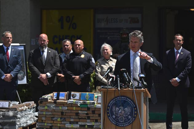June 1, 2026, San Diego, California, USA: U.S. Attorney Adam Gordon of the Southern District of California at a press conference outside a border tunnel found near the Otay Mesa Port of Entry in San Diego, California at a border shopping plaza, Buy 4 Less where authorities blocked access on Monday, June 01, 2026. San Diego USA - ZUMAm180 20260601_zip_m180_004 Copyright: xCarlosxA.xMorenox