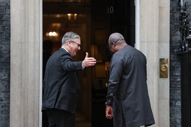 Keir Starmer - John Dramani Mahama meeting at the Downing Street LONDON, UNITED KINGDOM - JUNE 02: British Prime Minister Keir Starmer (L) welcomes Ghana President John Dramani Mahama (R) at 10 Downing Street, the Prime Minister s Office in London, United Kingdom, on June 02, 2026. Zeynep Demir Anadolu London United Kingdom. Editorial use only. Please get in touch for any other usage.  Copyright: x2026xAnadoluxZeynepxDemirx