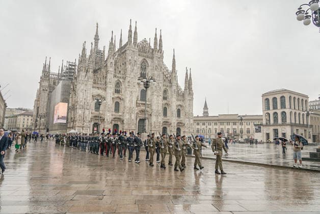 IPA85256940 - MILAN, 2 06 2026 - Piazza del Duomo, flag raising ceremony for the 80th anniversary of the Italian Republic Day.  Copyright: xEmanuelexRobertoxDexCarlix xx 85256940