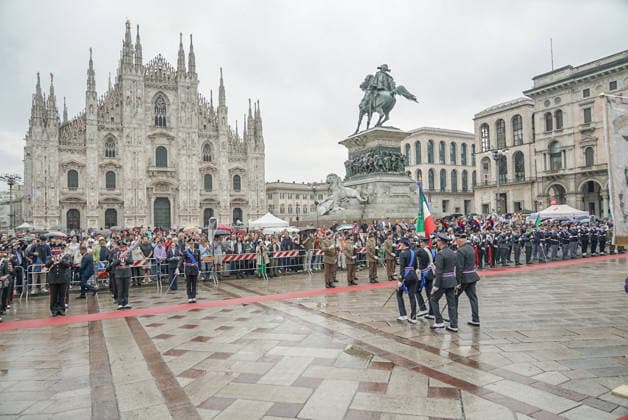 IPA85256952 - MILAN, 2 06 2026 - Piazza del Duomo, flag-raising ceremony for the 80th anniversary of the Italian Republic Day.  Copyright: xEmanuelexRobertoxDexCarlix xx 85256952