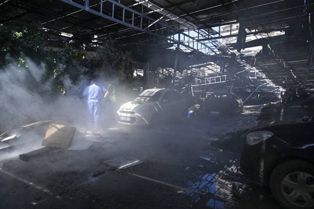 Damage reported near hospital following strike in southern Lebanon TYRE, LEBANON - JUNE 02: Buildings and a parking area opposite Jabal Amel Hospital, the largest hospital in the city of Tyre, sustain heavy damage following a strike in the Maarakah area of southern Lebanon, on June 02, 2026. The hospital building, nearby structures, and vehicles are also damaged. Houssam Shbaro Anadolu Tyre Lebanon. Editorial use only. Please get in touch for any other usage.  Copyright: x2026xAnadoluxHoussamxShbarox