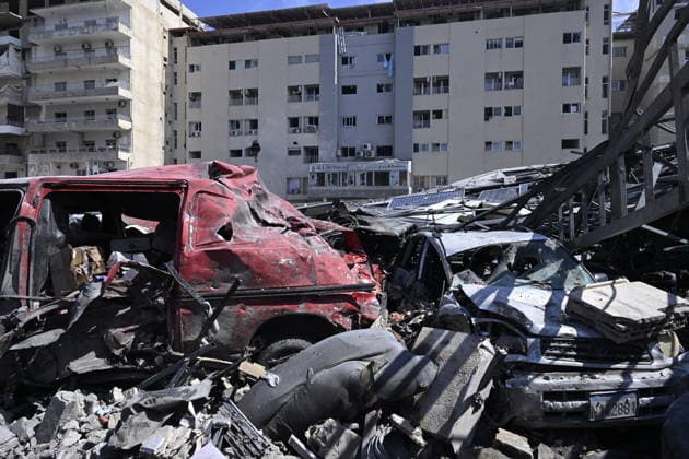 Damage reported near hospital following strike in southern Lebanon TYRE, LEBANON - JUNE 02: Buildings and a parking area opposite Jabal Amel Hospital, the largest hospital in the city of Tyre, sustain heavy damage following a strike in the Maarakah area of southern Lebanon, on June 02, 2026. The hospital building, nearby structures, and vehicles are also damaged. Houssam Shbaro Anadolu Tyre Lebanon. Editorial use only. Please get in touch for any other usage.  Copyright: x2026xAnadoluxHoussamxShbarox