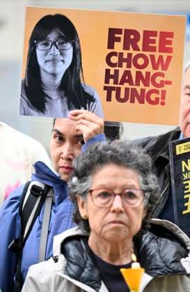Rally outside the Hong Kong Economic & Trade Office BRUSSELS, BELGIUM - JUNE 02 : Rally outside the Hong Kong Economic & Trade Office organised by Amnesty International and the Belgian trade unions ACV-CSC and FGTB to mark the 37th anniversary of the Tiananmen Square crackdown (4 June).The organisation also intends to call for the release of two prisoners of conscience who are being held simply for attempting to organise a similar protest in Hong Kong on June 2, 2026 in Brussels, Belgium, 02 06 2026 Brussels Belgium  Copyright: xDidierxLebrunx