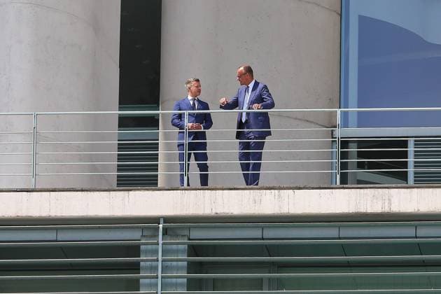 Berlin, Deutschland, 02.06.2026: Bundeskanzleramt: Empfang des Ministerpräsidenten von Ungarn: Péter Magyar und Bundeskanzler Friedrich Merz (CDU) *** Berlin, Germany, 02 06 2026 Federal Chancellery Reception of the Prime Minister of Hungary Péter Magyar and Federal Chancellor Friedrich Merz CDU Copyright: xdtsxNachrichtenagenturx dts_121698