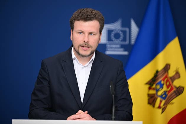 EU and Moldovan officials hold joint press conference in Brussels BRUSSELS, BELGIUM - JUNE 02: European Commission Executive Vice-President for Social Rights and Skills, Quality Jobs and Preparedness Roxana Minzatu (not seen), Moldova’s Minister of Labour and Social Protection Natalia Plugaru (not seen), and Moldova’s Minister of Education and Research Dan Perciun deliver a joint press statement in Brussels, Belgium, on June 02, 2026. Dursun Aydemir Anadolu Brussels Belgium. Editorial use only. Please get in touch for any other usage.  Copyright: x2026xAnadoluxDursunxAydemirx