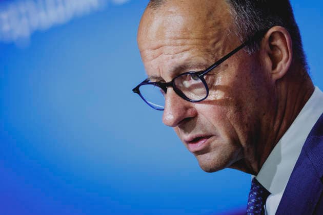 Friedrich Merz (CDU), Bundeskanzler, aufgenommen beim Ostdeutschen Wirtschaftsforum in Bad Saarow, 02.06.2026. Bad Saarow Deutschland *** Friedrich Merz CDU , Federal Chancellor, photographed at the East German Economic Forum in Bad Saarow, 02 06 2026 Bad Saarow Germany Copyright: xFlorianxGaertnerx