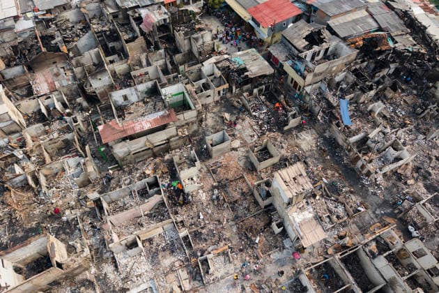 June 2, 2026, Central Jakarta, Jakarta, Indonesia: Smoldering debris and gutted structures mark the aftermath of a devastating fire that swept through a residential area in Kemayoran, Central Jakarta, on Tuesday. Emergency crews and residents remain on the scene assessing the damage. Central Jakarta Indonesia  - ZUMAh128 20260602_zap_h128_007 Copyright: xDonalxHusnix