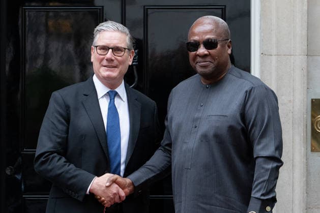 June 2, 2026, London, England, United Kingdom: Prime Minister KEIR STARMER welcomes JOHN MAHAMA, President of the Republic of Ghana, outside 10 Downing Street in London, UK. London United Kingdom - ZUMAk172 20260602_zip_k172_028 Copyright: xThomasxKrychx
