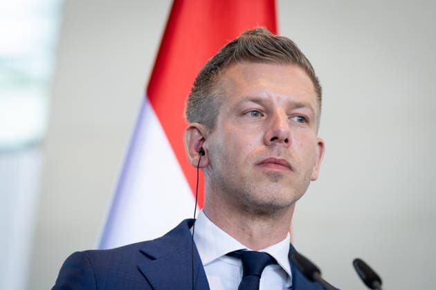 Ministerpräsident, Péter Magyar Berlin, Bundeskanzleramt, Pressekonferenz, Ministerpräsident, Ungarn, Péter Magyar Berlin Berlin GER *** Prime Minister, Péter Magyar Berlin, Federal Chancellery, Press conference, Prime Minister, Hungary, Péter Magyar Berlin Berlin GER