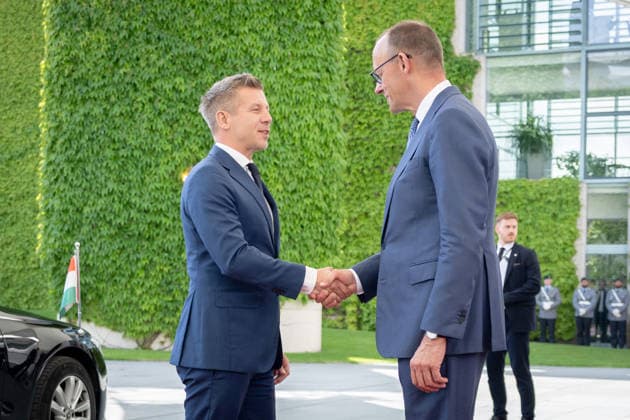 Friedrich Merz, Bundeskanzler, Ministerpräsident, Péter Magyar Berlin, Bundeskanzleramt, Begrüßung, Friedrich Merz, Bundeskanzler, Ministerpräsident, Ungarn, Péter Magyar Berlin Berlin GER *** Friedrich Merz, Federal Chancellor, Prime Minister, Péter Magyar Berlin, Federal Chancellery, Welcome, Friedrich Merz, Federal Chancellor, Prime Minister, Hungary, Péter Magyar Berlin Berlin GER