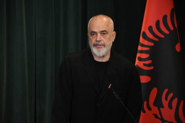 Antonio Costa holds joint press conference with Edi Rama in Tirana TIRANA, ALBANIA - JUNE 2: European Council President Antonio Costa (not seen) holds joint press conference with Albanian Prime Minister Edi Rama in Tirana, Albania on June 2, 2026. Olsi Shehu Anadolu Tirana Albania. Editorial use only. Please get in touch for any other usage.  Copyright: x2026xAnadoluxOlsixShehux