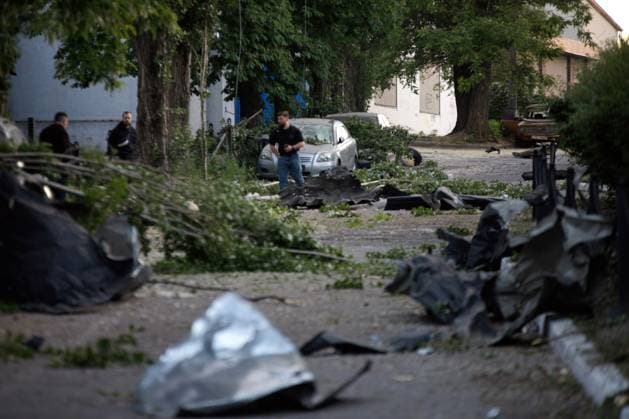 RECORD DATE NOT STATED The aftermath of a Russian missile attack on the capital is seen in the Holosiivskyi district of Kyiv, Ukraine, on June 2, 2026 (Photo by Marianna Kotyk Ukrinform) Holosiivskyi district suffers damage after Russian aerial assault  Copyright: xMariannaxKotykx