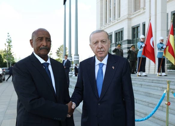 Turkish President Recep Tayyip Erdogan ANKARA, TURKIYE - JUNE 02: (----EDITORIAL USE ONLY MANDATORY CREDIT - TURKISH PRESIDENCY MUSTAFA KAMACI HANDOUT - NO MARKETING NO ADVERTISING CAMPAIGNS - DISTRIBUTED AS A SERVICE TO CLIENTS----) Turkish President Recep Tayyip Erdogan welcomes Head of Sudan’s Transitional Sovereignty Council Abdel Fattah al-Burhan with an official welcoming ceremony at the Presidential Complex in Ankara, Turkiye on June 02, 2026. Turkish Presidency Mustafa Kamaci Handout Anadolu Ankara Turkey. Editorial use only. Please get in touch for any other usage.  Copyright: x2026xAnadoluxTurkishxPresidencyx xMustafaxKamacix xHandoutx