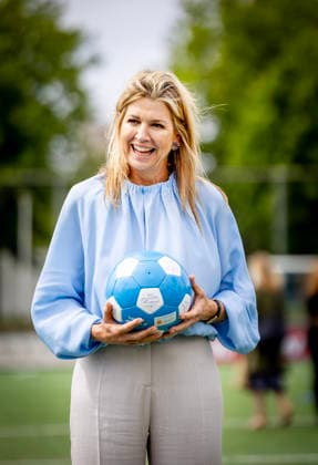 02-06-2026 Voorburg Queen Maxima, Honorary Chair of the MIND Us Foundation, during the kick off the ˜The Invisible Injury™ program by the KNVB and Zilveren Kruis at Forum Sport in Voorburg. Â  Copyright: xPPEx