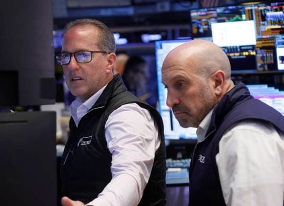 Traders work on the floor of the New York Stock Exchange on Wall Street on Tuesday, June 2, 2026 in New York City. According to Tuesday s Job Openings and Labor Turnover Survey, Job openings surged in April to reach their highest level since May 2024.  NYP20260602112 JOHNxANGELILLO
