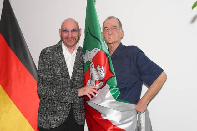 Verleihung des Verdienstorden des Landes Nordrhein-Westfalen Ralph Morgenstern gemeinsam mit Georg Uecker bei der Verleihung des Verdienstorden des Landes Nordrhein-Westfalen durch den Ministerpraesidenten in NRW, Duesseldorf, 02.06.2026 *** Award of the Order of Merit of the State of North Rhine-Westphalia Ralph Morgenstern together with Georg Uecker at the award ceremony of the Order of Merit of the State of North Rhine-Westphalia by the Minister President of North Rhine-Westphalia, Duesseldorf, 02 06 2026
