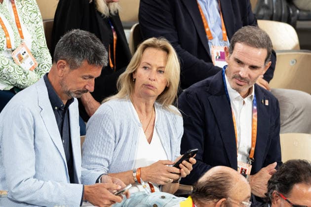 2026 French Open - Celebrities In Stand Day 10 NB Estelle Lefébure in stand day 10 during the 2026 French Open at Roland Garros on June 02, 2026 in Paris, France. Photo by Nasser Berzane ABACAPRESS.COM  Copyright: xBerzanexNasser ABACAx