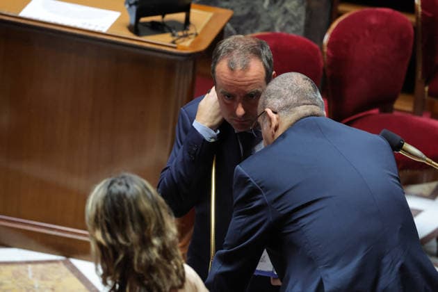 Session of Questions to the Government in National Assembly - Paris French Prime Minister Sebastien Lecornu and French Minister of the Interior Laurent Nunez seen here during a session of Questions to the Government at the French National Assembly in Paris, France on May 2, 2026. Photo by Henri Szwarc ABACAPRESS.COM Paris France  Copyright: xSzwarcxHenri ABACAx