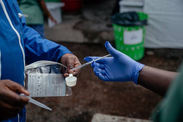 Ebola outbreak in the Democratic Republic of the Congo GOMA, DEMOCRATIC REPUBLIC OF THE CONGO - JUNE 02: Health workers wash and sanitize protective clothing and equipment used by medical staff at the Ebola Treatment Center operated by Doctors Without Borders (MSF) in the Munigi district of Goma, Democratic Republic of the Congo on June 02, 2026. The outbreak, officially declared on May 15, has seen the number of cases surpass 1,000, resulting in 246 fatalities across the country. Stringer Anadolu Goma Democratic Republic of the Congo. Editorial use only. Please get in touch for any other usage.  Copyright: x2026xAnadoluxStringerx